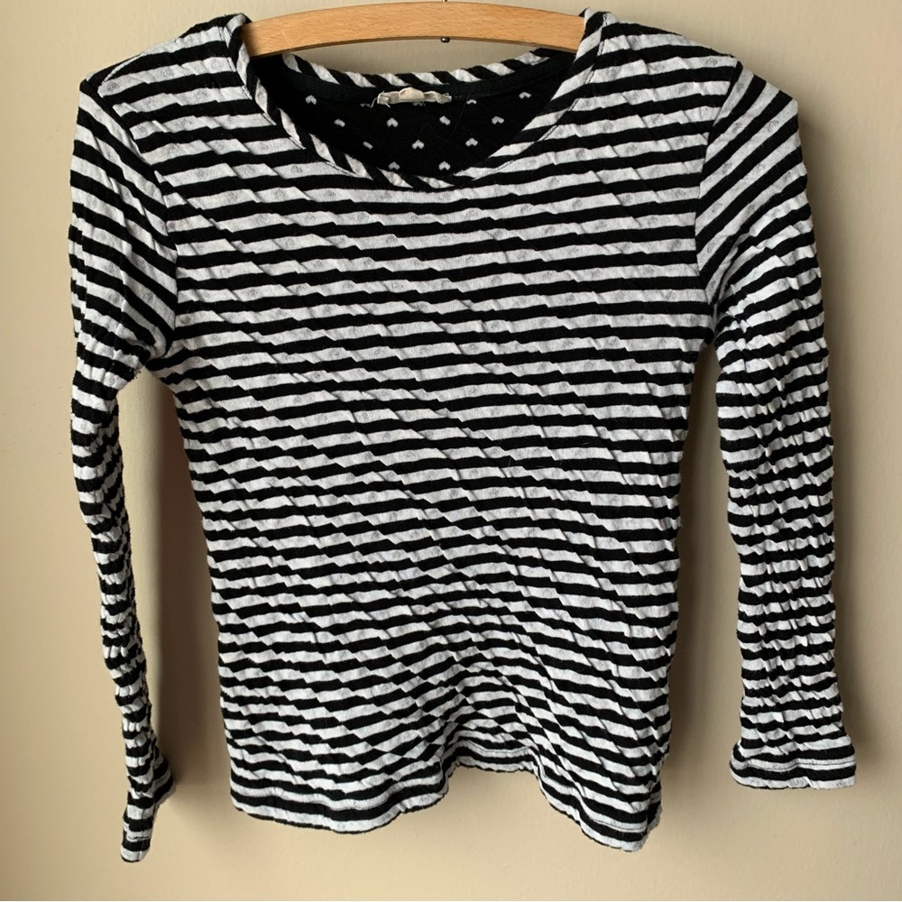 Jane and Delancey Striped long sleeve textured top - Picture 1 of 7